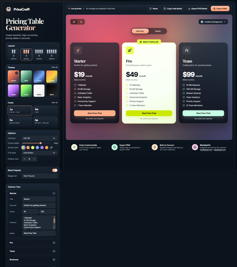 PriceCraft screenshot thumbnail