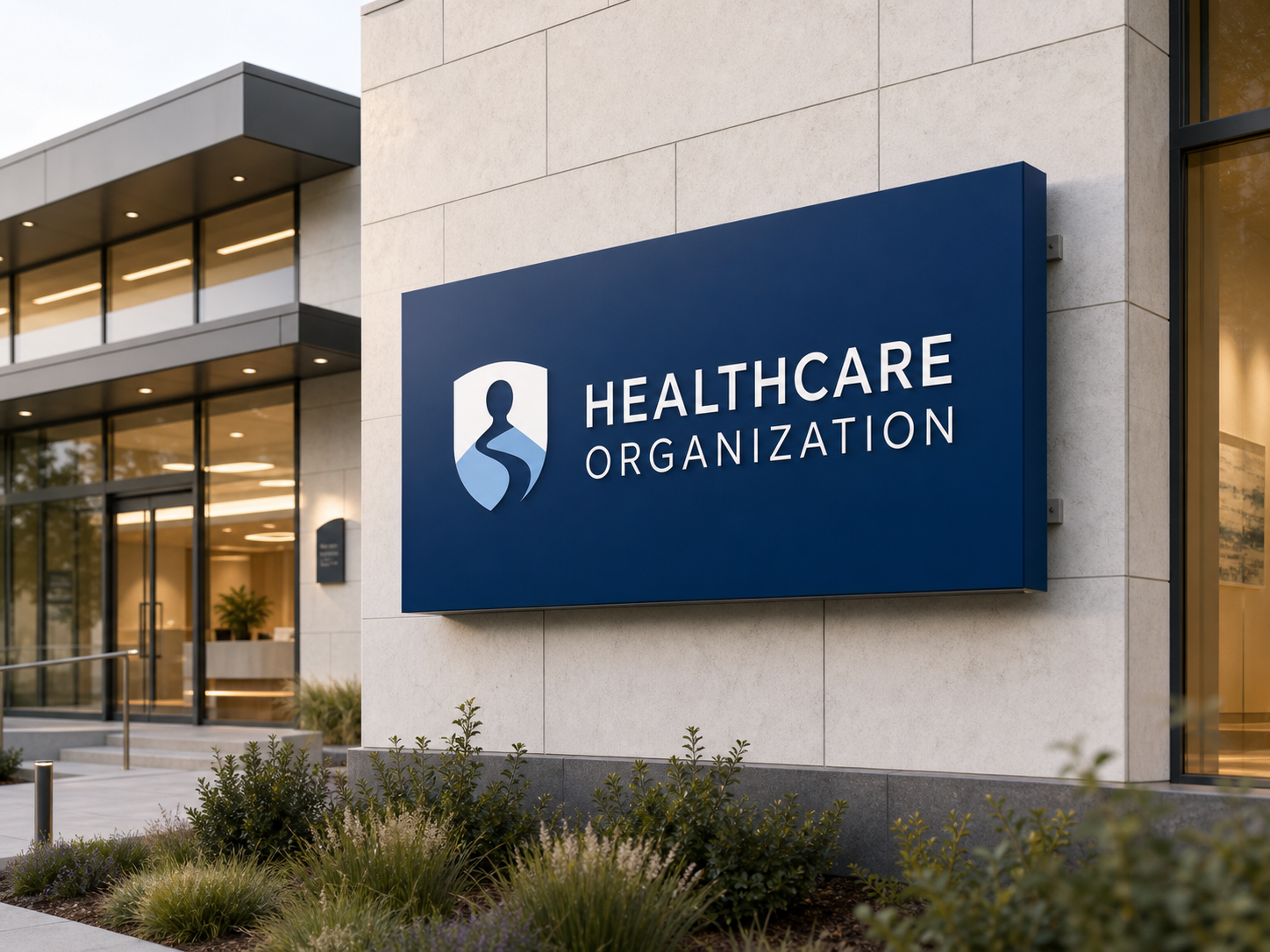 Clear Path healthcare environmental signage mockup