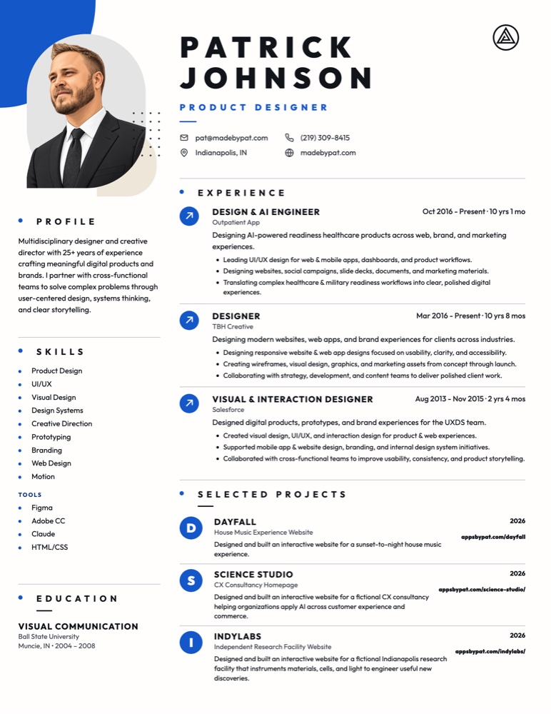 Creative Edge resume style