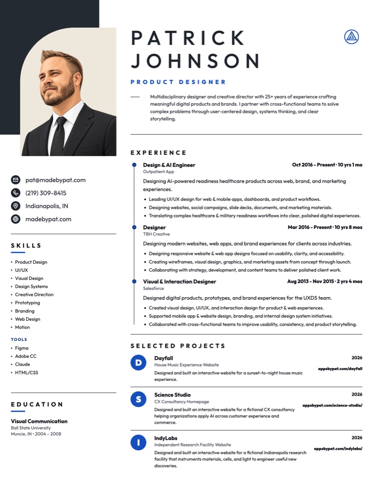 Structured Pro resume style